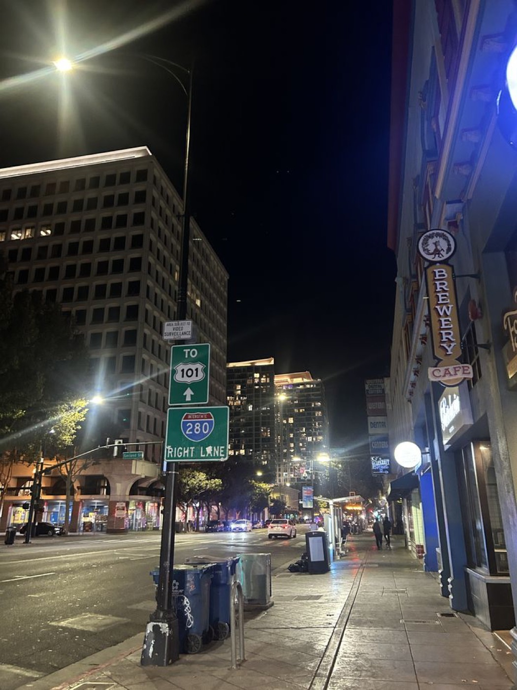 Near Me feed — downtown San Jose at night